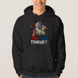 Patriotic American Bald Eagle 4th Of July You Fre Hoodie