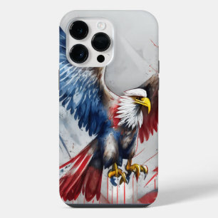 PATRIOTIC AMERICAN BALD EAGLE BIRD iPhone 14 PRO MAX CASE
