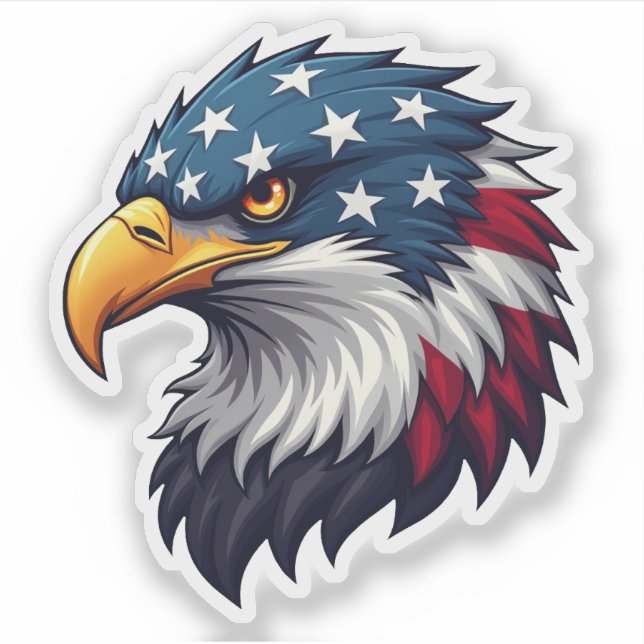 Patriotic American Bald Eagle Head USA (Front)