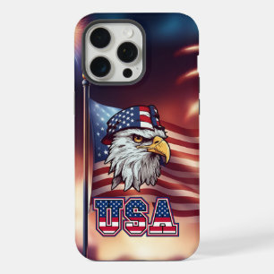 Patriotic American Bald Eagle iPhone 15 Pro Max Case