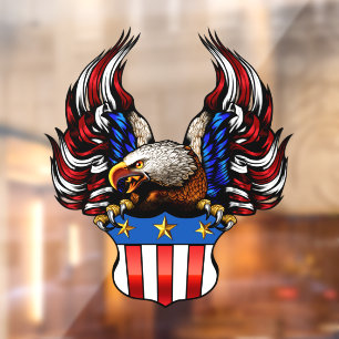 Patriotic American Bald Eagle USA Flag Crest Shop