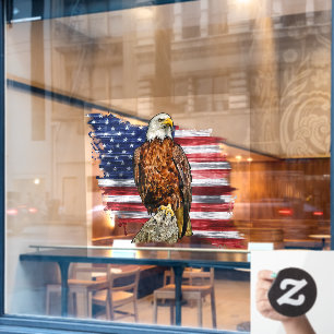 Patriotic American Bald Eagle USA Flag Old Glory