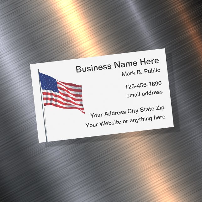 Patriotic American Banner Business Cards (Creator Uploaded)