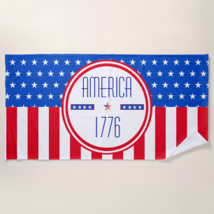 Patriotic American   Beach Towel