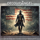 Patriotic American Boy - Decoupage -