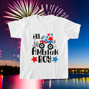 Patriotic American boy word art T-Shirt