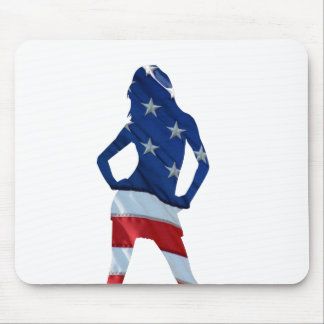 patriotic american cheerleader mouse pad