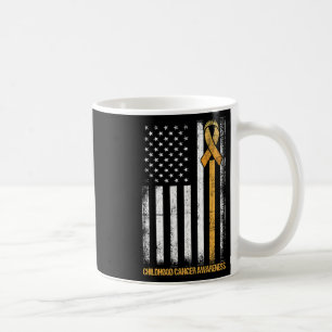 Patriotic American Child Cancer Month Usa Flag  Coffee Mug