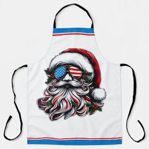 Patriotic/American Christmas Santa Apron