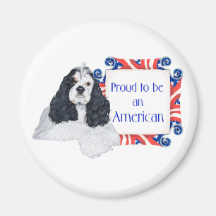 Patriotic American Cocker Spaniel Magnet