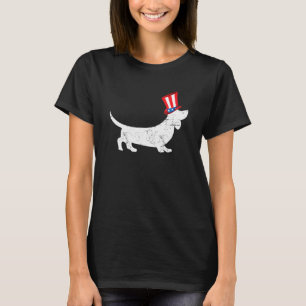 Patriotic American Dachshund 4th Of July Uncle Sam T-Shirt