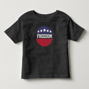 Patriotic American Distressed Freedom Red Wht Blue Toddler T-Shirt