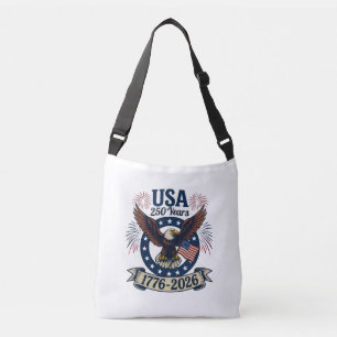 Patriotic American Eagle 250 Years 1776-2026 Crossbody Bag