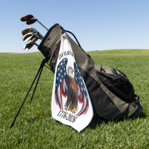 Patriotic American Eagle 250 Years 1776-2026 Golf Towel