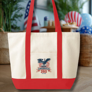 Patriotic American Eagle 250th Anniversary fun Tote Bag