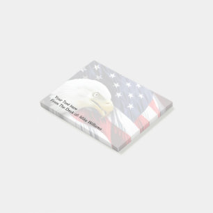 Patriotic American Eagle Flag Banner Post-it Notes