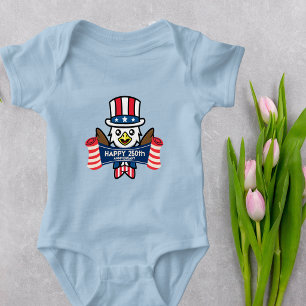 Patriotic American Eagle Happy 250th Anniversary Baby Bodysuit
