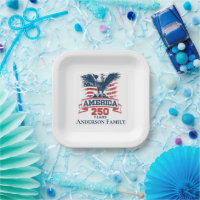 Patriotic American Eagle Happy 250th Anniversary