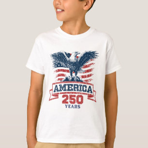 Patriotic American Eagle Happy 250th Anniversary T-Shirt