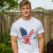Patriotic American Eagle Happy 250th Anniversary