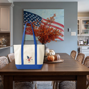 Patriotic American Eagle Happy 250th Anniversary Tote Bag