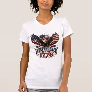 Patriotic American Eagle Independence Day 1776 T-S T-Shirt