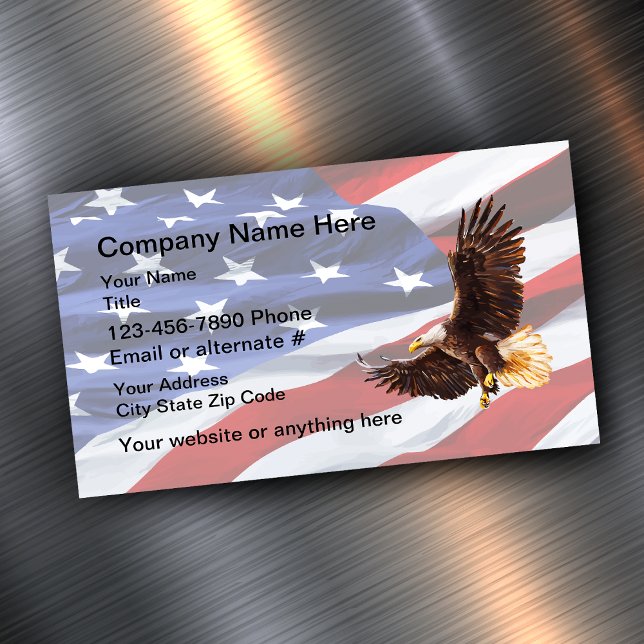 Patriotic American Eagle Magnetic Business Card (Creator Uploaded)