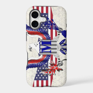 Patriotic American eagle personalised monogram