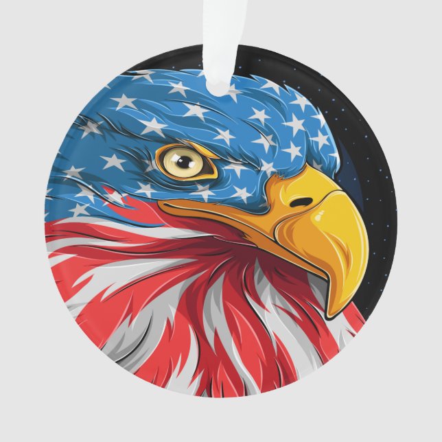 Patriotic American Eagle - See Back Ornament (Front)