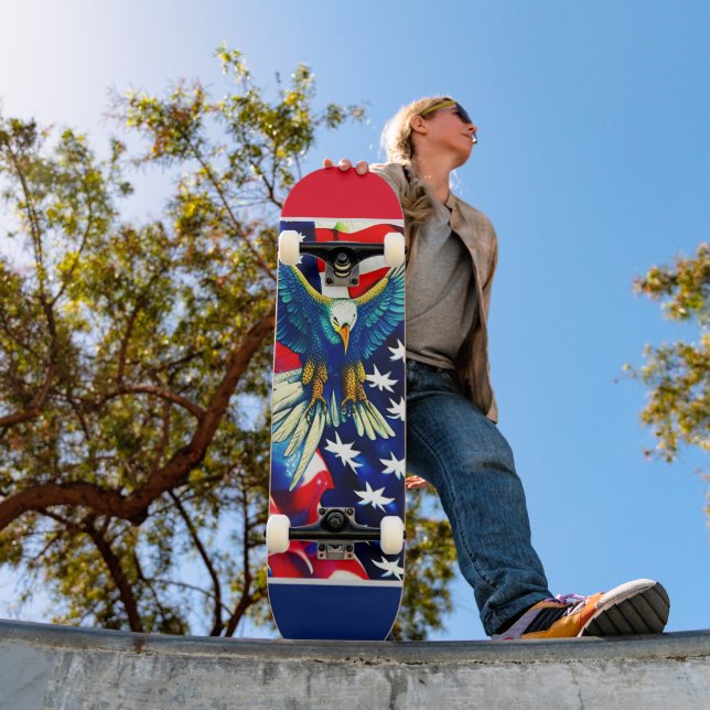 Patriotic American Eagle Skateboard (Outdoor 1)