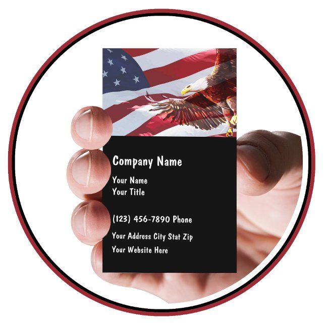 Patriotic American Eagle Stars And Stripes Business Card (Creator Uploaded)