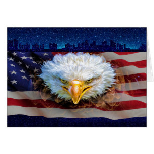 Patriotic American Eagle Stationery Note Card