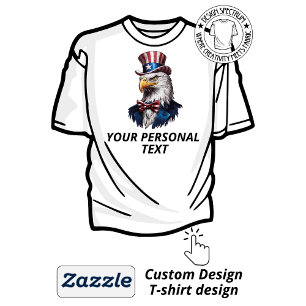 Patriotic American Eagle Your Personal Text T-Shirt