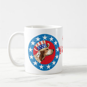 Patriotic American English Coonhound Coffee Mug