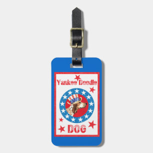 Patriotic American English Coonhound Luggage Tag