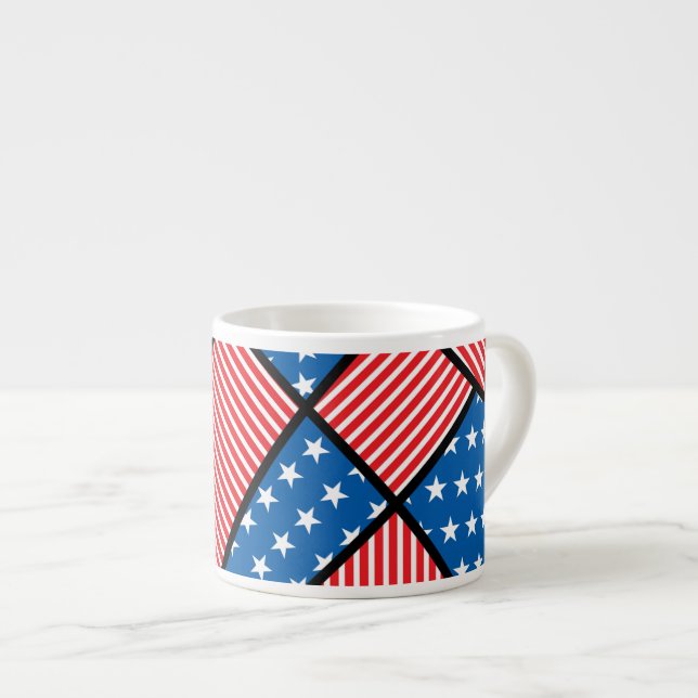 Patriotic American fireworks Espresso Cup (Front Right)