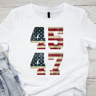 Patriotic American Flag 45 & 47 T-Shirt