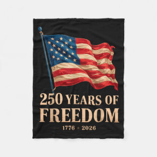 Patriotic american flag 4th of july 250 anniversar fleece blanket