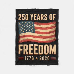 Patriotic american flag 4th of july 250 anniversar fleece blanket