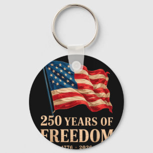 Patriotic american flag 4th of july 250 anniversar key ring
