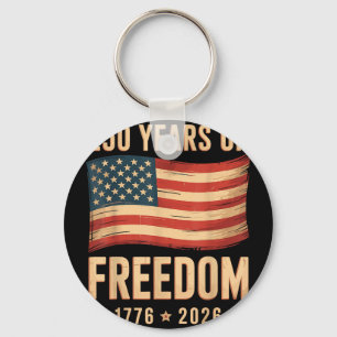 Patriotic american flag 4th of july 250 anniversar key ring