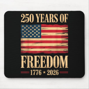 Patriotic american flag 4th of july 250 anniversar mouse pad