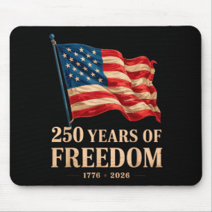 Patriotic american flag 4th of july 250 anniversar mouse pad