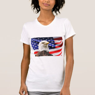 Patriotic American Flag and American Eagle T-Shirt