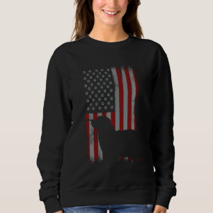 Patriotic American Flag Australian Shepherd Aussie Sweatshirt