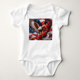 Patriotic American Flag Baby One-Piece Bodysuit