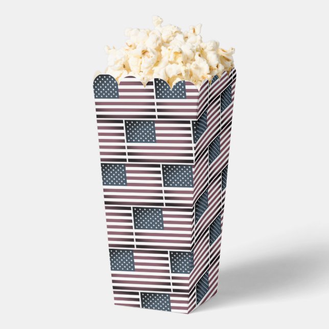 Patriotic American flag Birthday party popcorn Favour Box (Popped)
