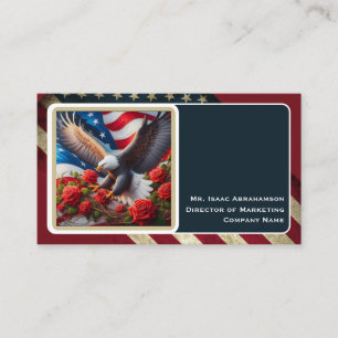 Patriotic American Flag Business Card