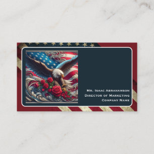 Patriotic American Flag Business Card
