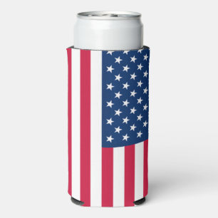 Patriotic American Flag Can Cooler USA